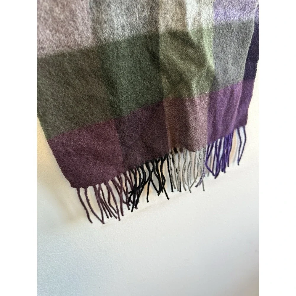 Edinburgh 100% Lambs wool Multi Color Tasseled Scarf 55